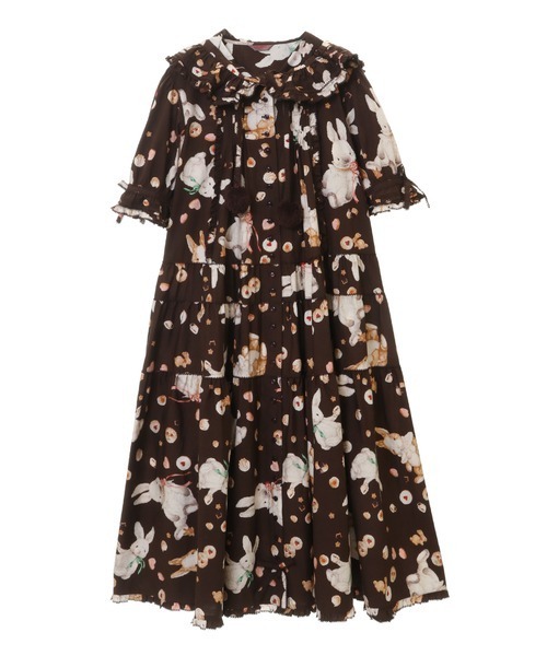 PINK HOUSE（ピンクハウス）の「クッキーラビッツプリントフード付き