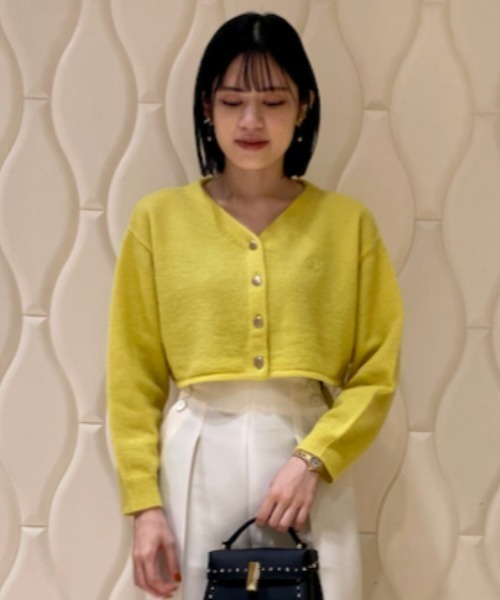 CELFORD（セルフォード）の「刺繍入りクロップドカーディガン