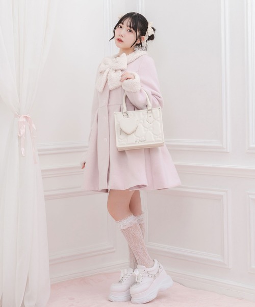 Honey Cinnamon（ハニーシナモン）の「ボアリボン付きフレアコート