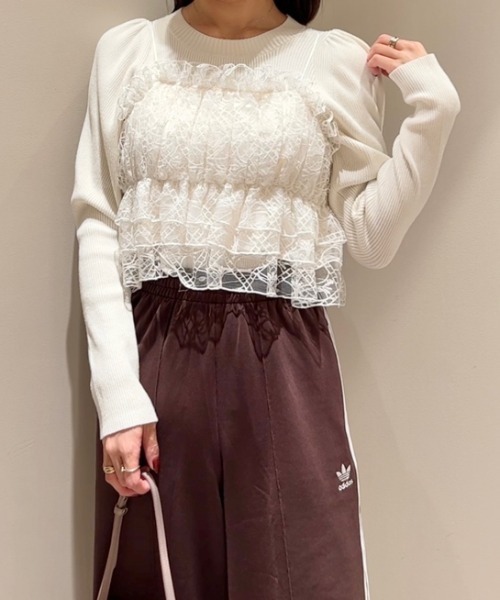 SNIDEL（スナイデル）の「ショートチュールキャミソール（シャツ