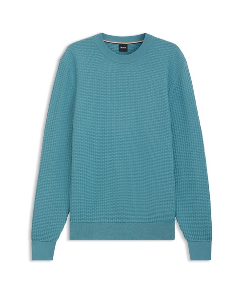 コットン セーター ミックスストラクチャー（ニット/セーター）｜BOSS