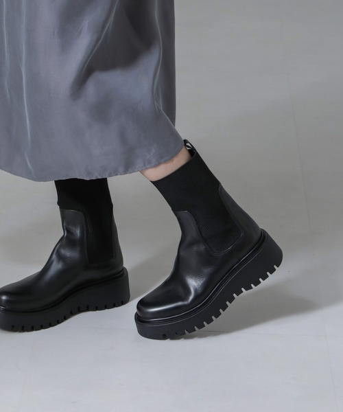 CORSO ROMA，9（コルソローマ）の「CORSO ROMA 9/サイドゴアリブニット