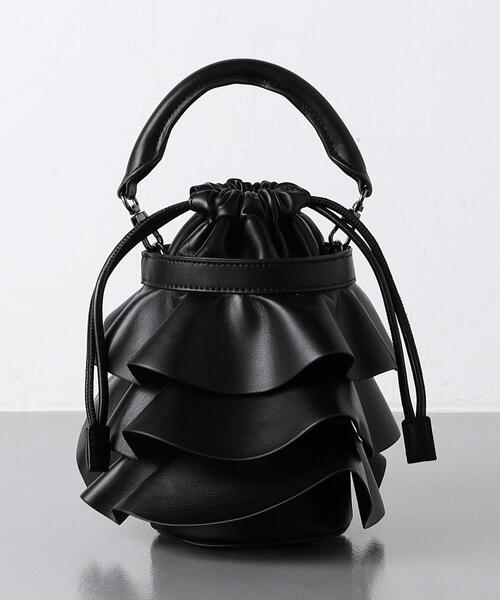 suzuhumm】美品 ユナイテッドアローズ フリルバケット ブラック UNITED