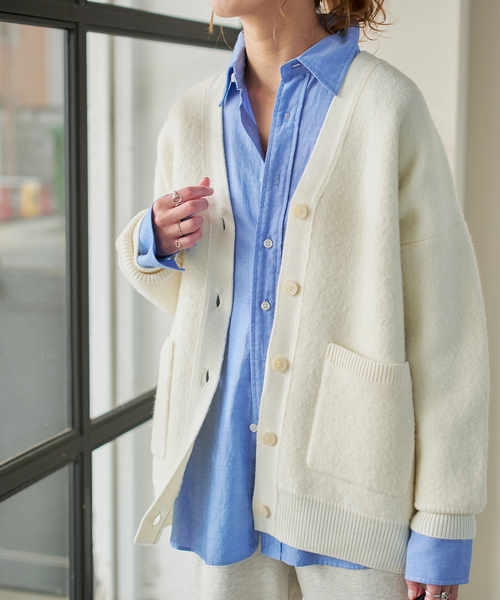 セール】《追加》ブークレダブルフェイスカーディガン（カーディガン