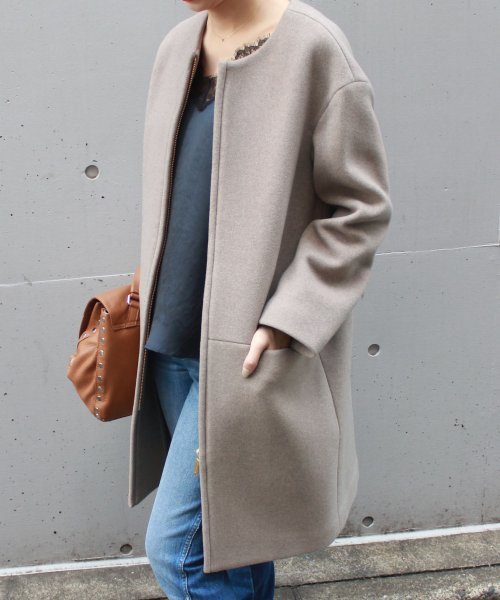 Noble（ノーブル）の「W/Ny ZIPコート◇（その他アウター）」 - WEAR