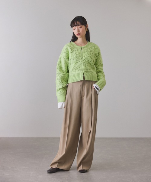 セール】コードレースパターンニットカーディガン（カーディガン