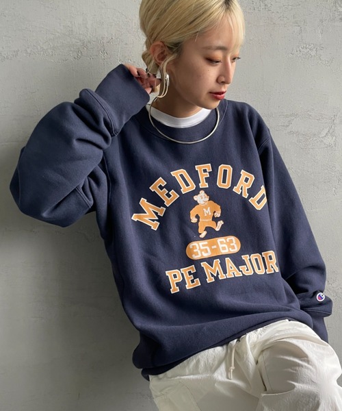 セール】[CHAMPION/チャンピオン] リバースウィーブ カレッジロゴ