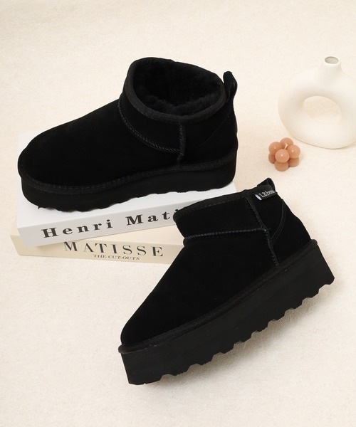 セール】L.B.Evans Dede 厚底ムートンブーツ（ブーツ）｜FUNALIVE