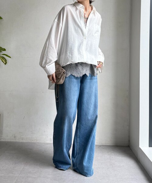 DouDou（ドゥドゥ）の「【新色追加】スカラレースキャミ（シャツ