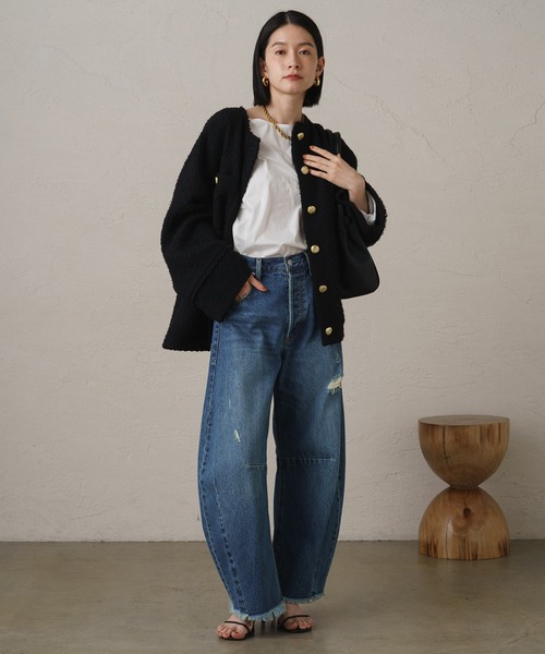 LOUNGEDRESS（ラウンジドレス）の「ツイードジャケット（ノーカラー