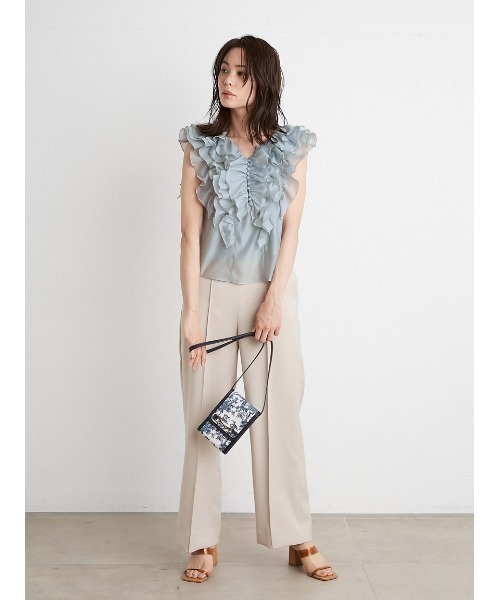 SNIDEL（スナイデル）の「バックデザインフリルブラウス（シャツ