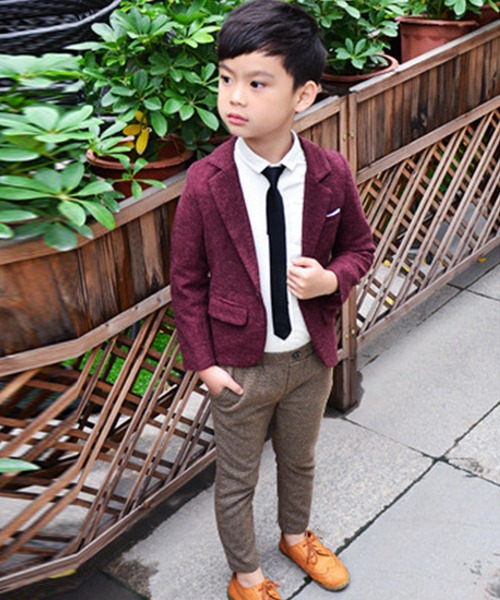 セール】キッズ セットアップスーツ長袖ジャケット+シャツ+パンツ 3点
