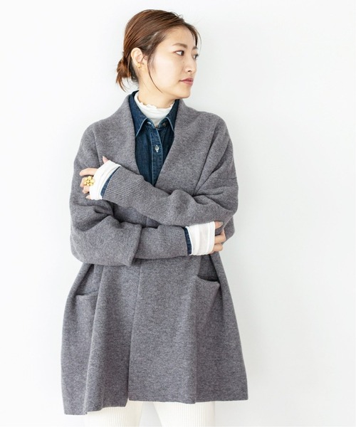 IENA（イエナ）の「ウールカシミヤガウンコート◇（カーディガン