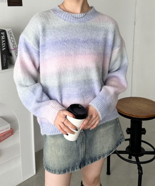 セール】グラデーションニットプルオーバー（ニット/セーター）｜CLEA