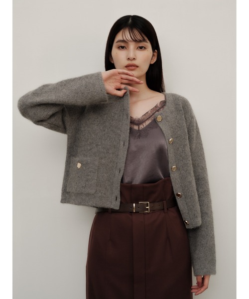 セール】フォックスウールニットジャケット（カーディガン/ボレロ