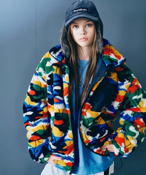 J2126 キルティングジャガードボアジャケット（ブルゾン）｜RNA