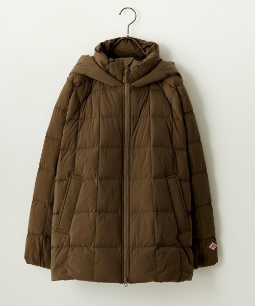 DANTON/ダントン] ストレッチナイロン フードダウンジャケット（ダウン