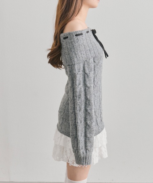 セール】【インフルエンサー企画】YUI girly cable one-piece