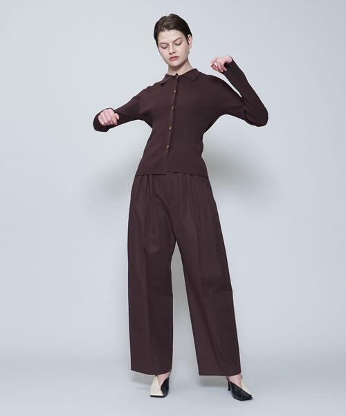 6（ロク）の「＜6(ROKU)＞リブシャツカーディガン 2024SS