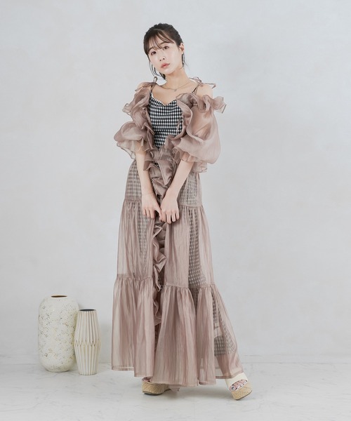 qumerry.（キュメリ）の「ギャザーフリルシアードレス（ワンピース