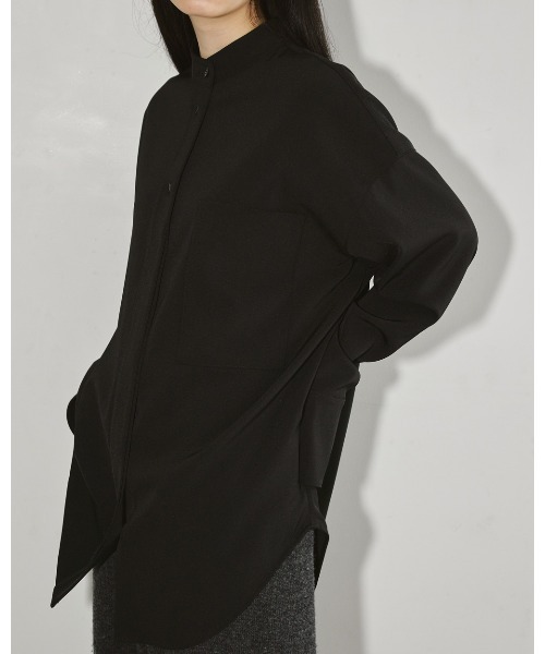 TODAYFUL（トゥデイフル）の「スタンドカラーツイルシャツ（シャツ