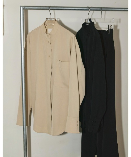 TODAYFUL（トゥデイフル）の「スタンドカラーツイルシャツ（シャツ