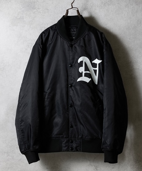 NYLON PRINTED STADIUM JACKET / ナイロン プリント スタジャン