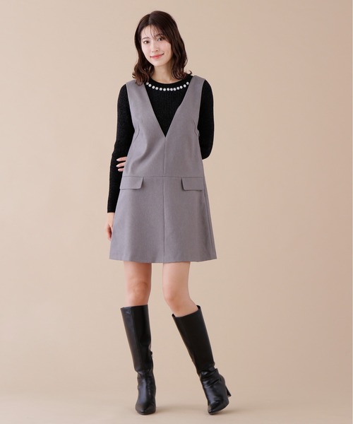 セール】◇バックリボンミニジャンスカ（ジャンパースカート）｜JILL