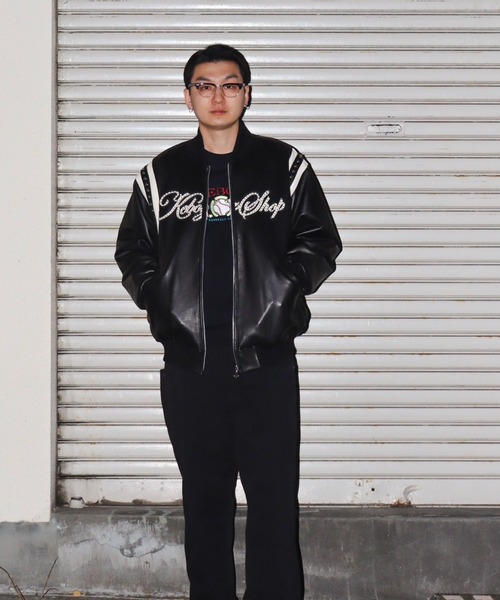 KEBOZ（ケボズ）の「DAC STUDS LEATHER VARSITY JACKET（スタジャン
