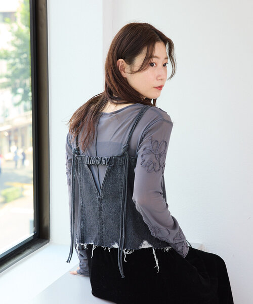 セール】【セットアップ対応】デニムビスチェ（キャミソール