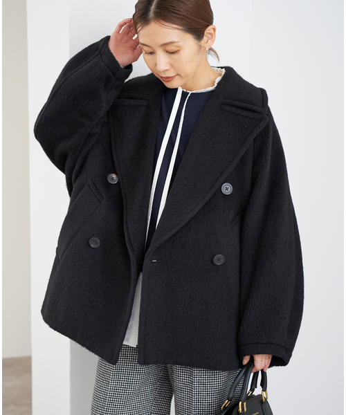 IENA（イエナ）の「モヘヤミックスシャギーショートコート（その他