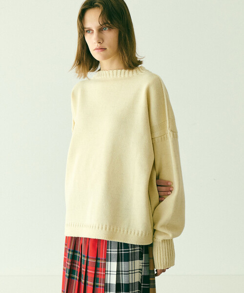 Le Tricoteur | クロップド ガンジーセーター WOMEN（ニット/セーター