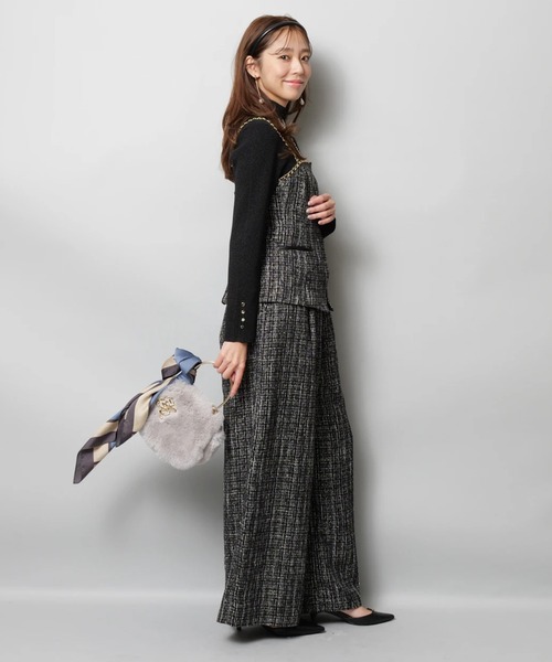 JUSGLITTY（ジャスグリッティー）の「チェーントリムツイードキャミ