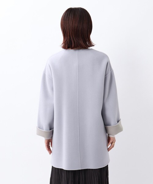 UNTITLED（アンタイトル）の「◇ベルテッド配色ミドルリバーコート