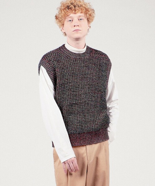 caban（キャバン）の「CABaN コットンカシミヤミックスワッフル クルー