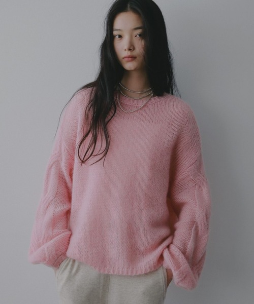 セール】モヘアケーブルニットプルオーバー（ニット/セーター）｜A