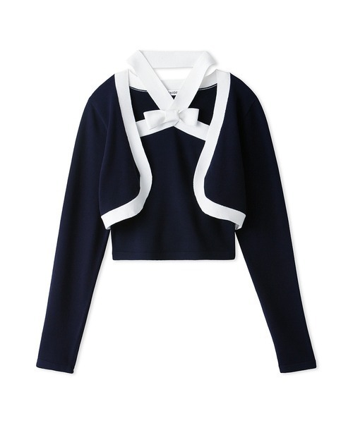 SNIDEL（スナイデル）の「ボレロセットホルターニットプルオーバー