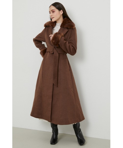 rienda（リエンダ）の「ウールミックスドレスロングコート（チェスター