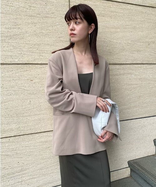 TODAYFUL（トゥデイフル）の「Uneck Pullover Jacket（ノーカラー