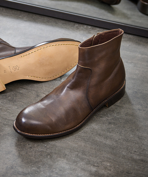 PADRONE パドローネ / SIDE ZIP BOOTS [RAUL] サイドジップレザー