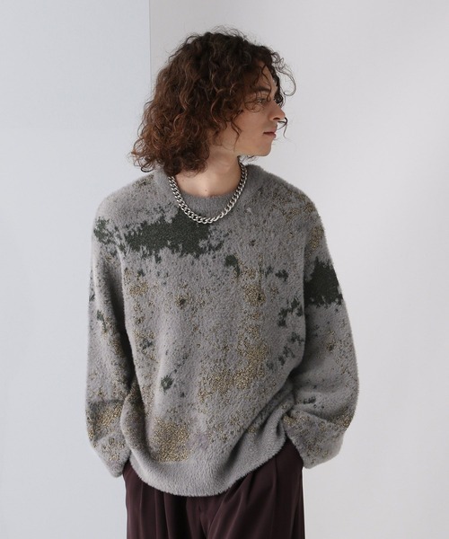 HARE（ハレ）の「ラメアブストラクトニットプルオーバー(HARE)（ニット