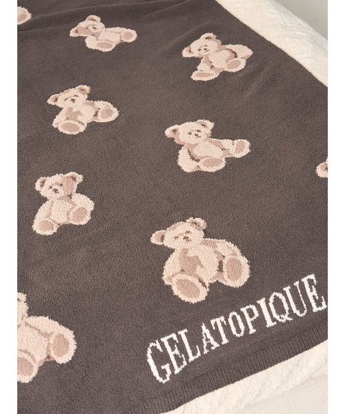 ジェラートピケ モチーフジャガードマルチカバー オフホワイトビション