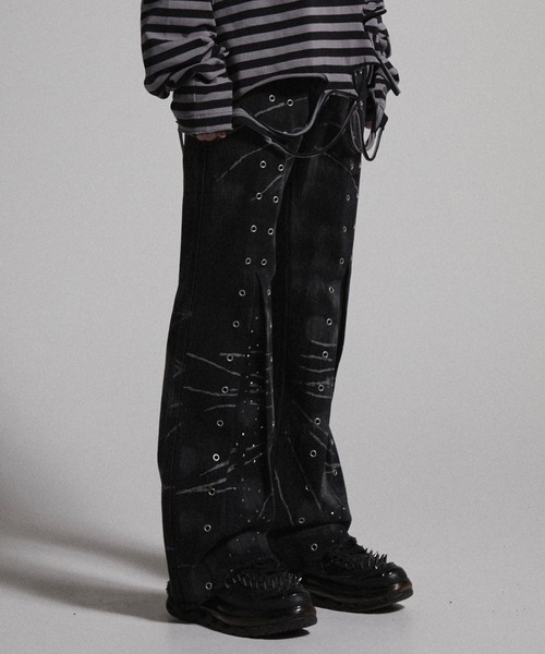 GRANCY】Crazy Design Skinny Flare Denim Pants / クレイジーデザイン