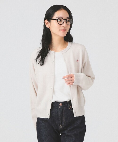 DANTON / LAMBS WOOL CREWNECK CARDIGAN（カーディガン/ボレロ
