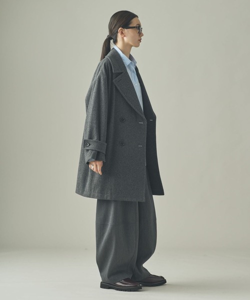 セール】Curensology(カレンソロジー)/メルトンPコート（ピーコート