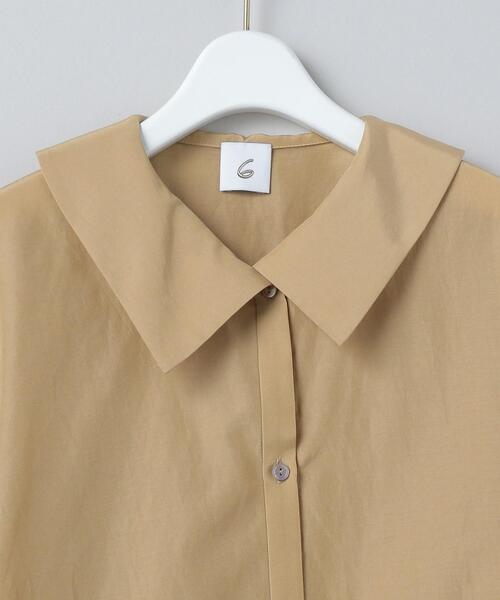 6（ロク）の「＜6(ROKU)＞COTTON SILK GATHER SLEEVE BLOUSE/ブラウス