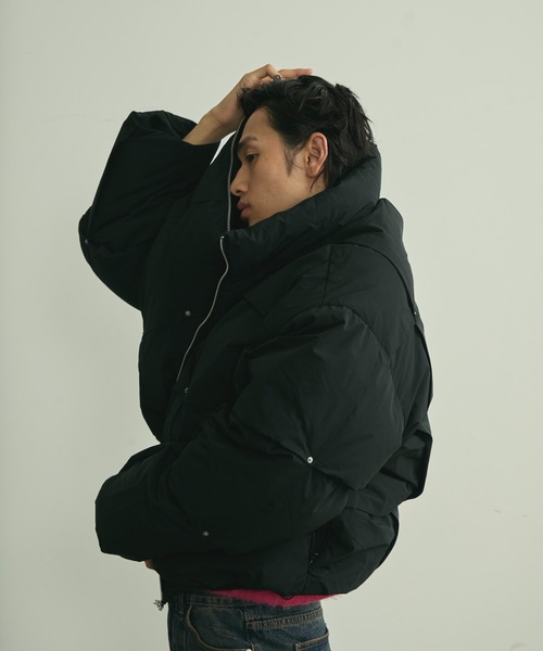 セール】Rivet & Tuck Design Down Jacket / リベットタックデザイン