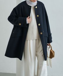 IENA（イエナ）の「ビーバーショートコート◇（ノーカラーコート