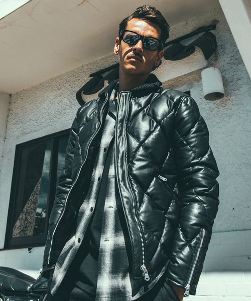 CRIMIE（クライミー）の「DIAMOND QUILT LEATHER DOWN JACKET（ダウン