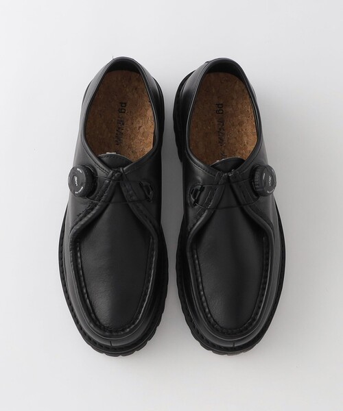 PG × Steven Alan＞ KNOCK BLACK LEATHER/シューズ（モカシン/デッキ